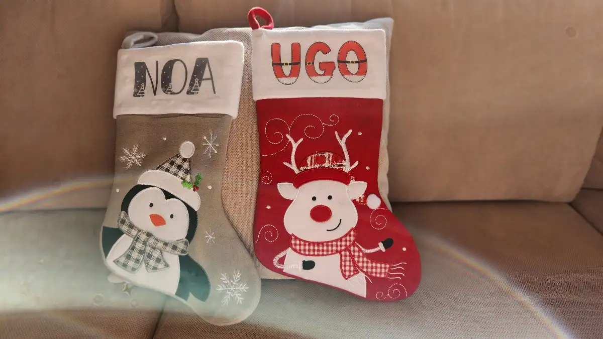 Chaussettes de Noël en sequin