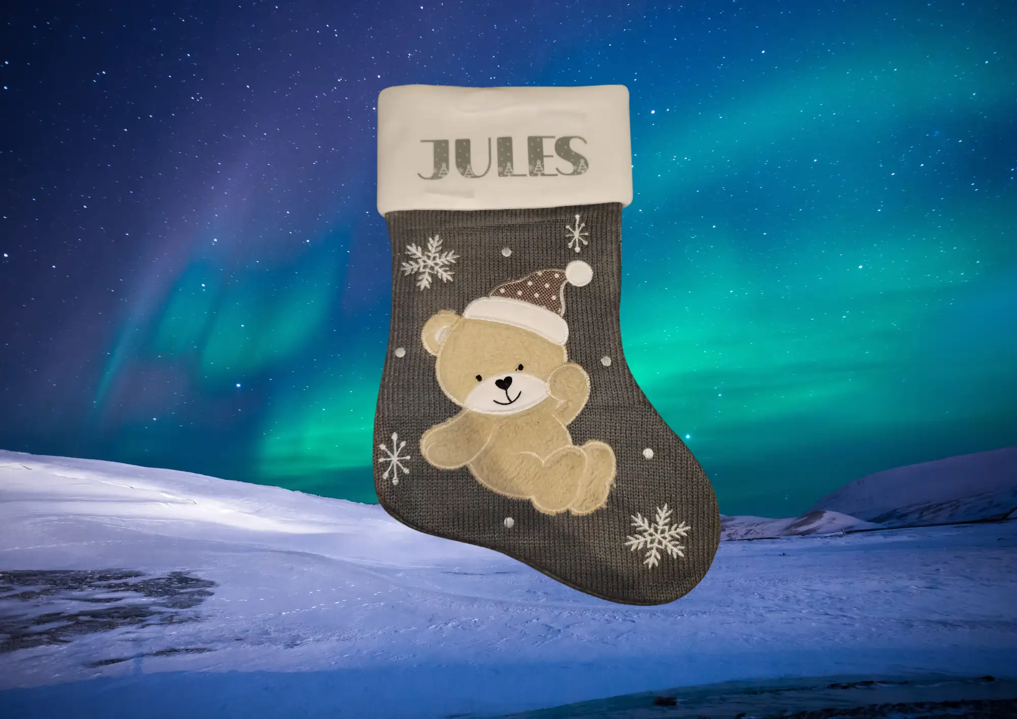 Chaussette de noël sequin